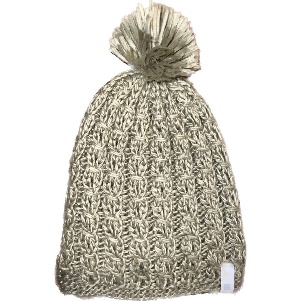 BURTON Kismet Pom Pom‎ Beanie - Tan. Great Condition
